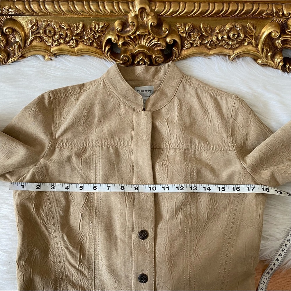 Chico’s Tan Button Down Jacket - image 8